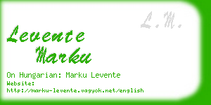 levente marku business card